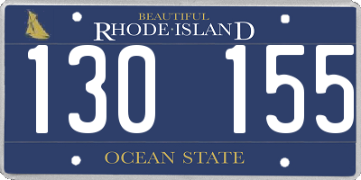 RI license plate 130155
