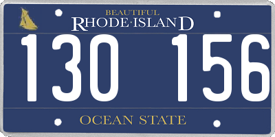 RI license plate 130156