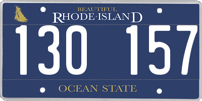 RI license plate 130157
