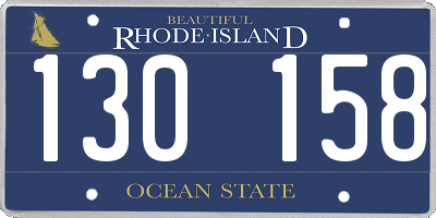 RI license plate 130158