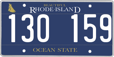 RI license plate 130159