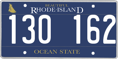 RI license plate 130162