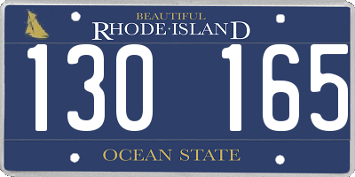 RI license plate 130165