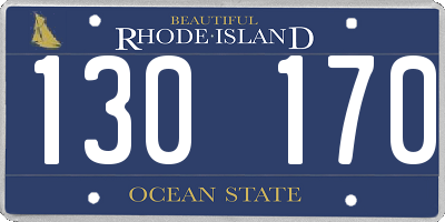 RI license plate 130170