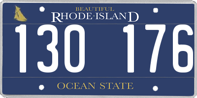 RI license plate 130176