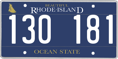 RI license plate 130181