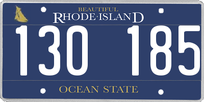 RI license plate 130185