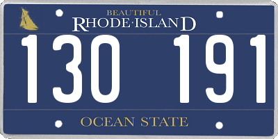 RI license plate 130191