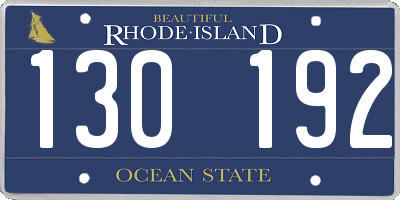 RI license plate 130192