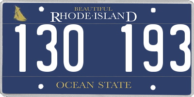 RI license plate 130193