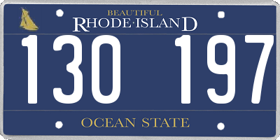 RI license plate 130197