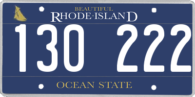 RI license plate 130222