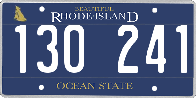 RI license plate 130241