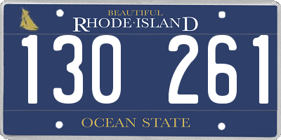 RI license plate 130261