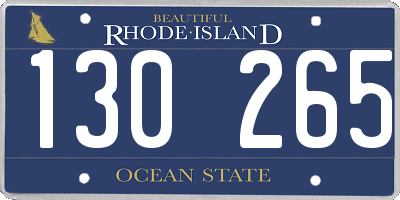 RI license plate 130265