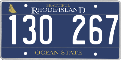 RI license plate 130267