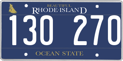 RI license plate 130270