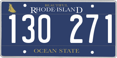 RI license plate 130271