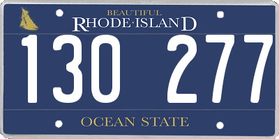 RI license plate 130277