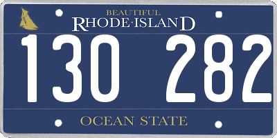 RI license plate 130282