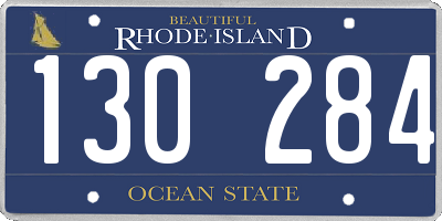 RI license plate 130284