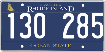 RI license plate 130285