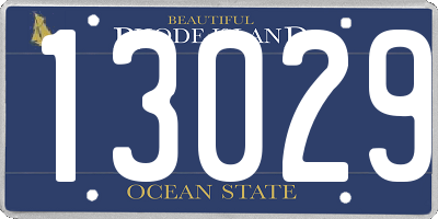 RI license plate 13029