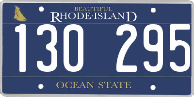 RI license plate 130295