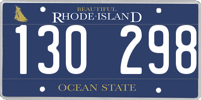 RI license plate 130298