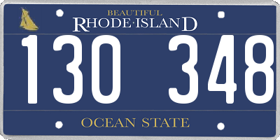 RI license plate 130348