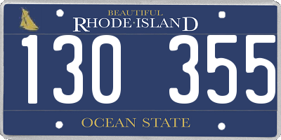 RI license plate 130355