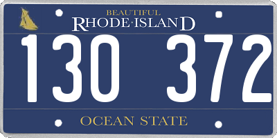 RI license plate 130372