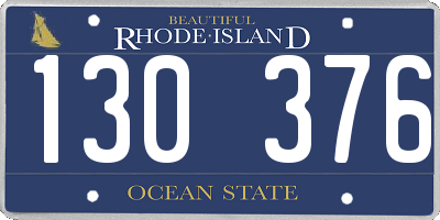RI license plate 130376