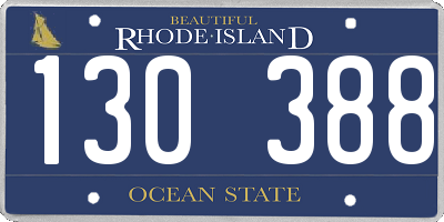 RI license plate 130388