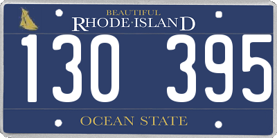 RI license plate 130395