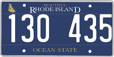 RI license plate 130435
