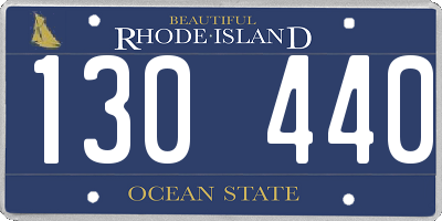 RI license plate 130440