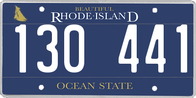 RI license plate 130441