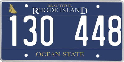 RI license plate 130448