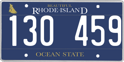 RI license plate 130459