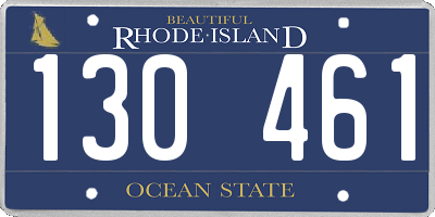 RI license plate 130461