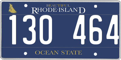 RI license plate 130464