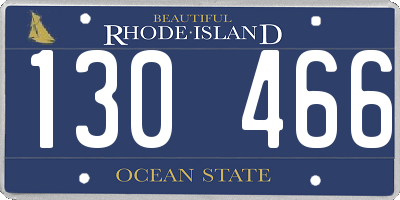 RI license plate 130466