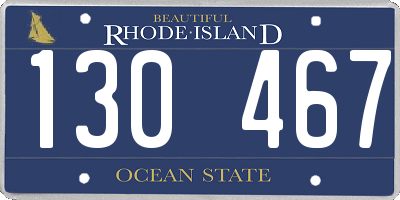 RI license plate 130467