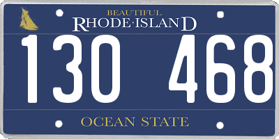 RI license plate 130468
