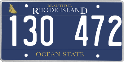 RI license plate 130472