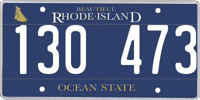 RI license plate 130473