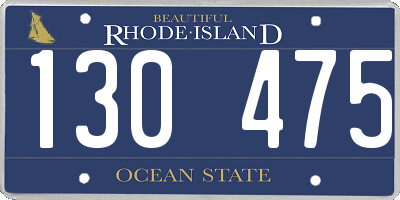 RI license plate 130475