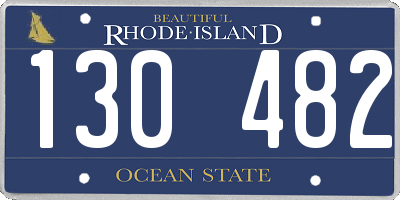 RI license plate 130482