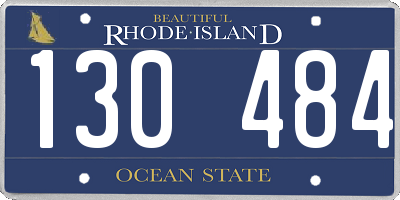 RI license plate 130484